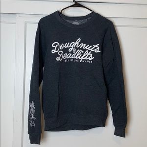 Doughnuts & Deadlifts crew neck sweatshirt